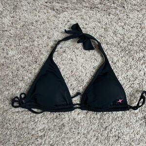 Hurley Black Triangle Bikini Top (size M)